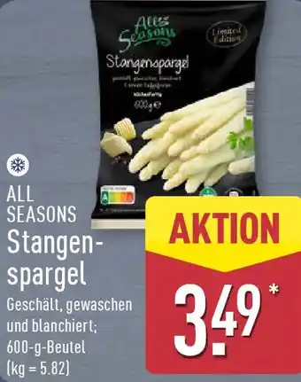 Aldi Nord ALL SEASONS Stangenspargel Angebot
