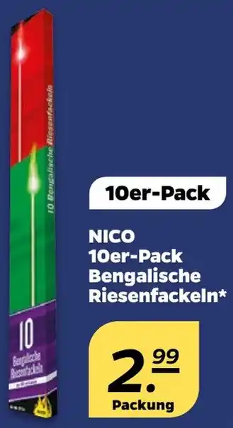 NETTO NICO 10er-Pack Bengalische Riesenfackeln Angebot