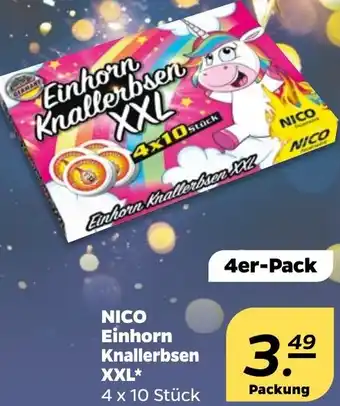 NETTO NICO Einhorn Knallerbsen XXL Angebot