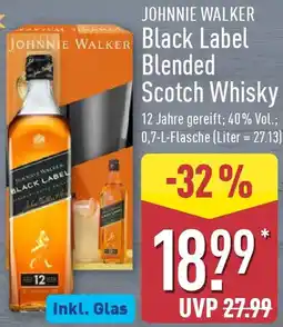 Aldi Nord JOHNNIE WALKER Black Label Blended Scotch Whisky Angebot