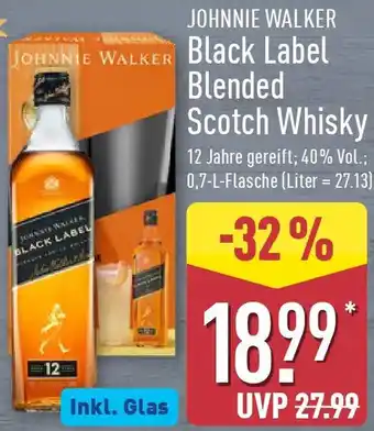 Aldi Nord JOHNNIE WALKER Black Label Blended Scotch Whisky Angebot