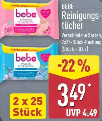 Aldi Nord BEBE Reinigungstücher Angebot