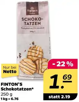 NETTO FINTON'S Schokotatzen Angebot