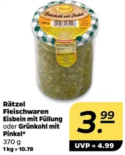 NETTO Rätzel Fleischwaren Eisbein mit Füllung oder Grünkohl mit Pinkel Angebot
