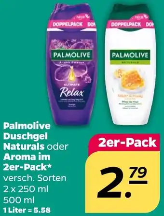 NETTO Palmolive Duschgel Naturals oder Aroma im 2er-Pack Angebot