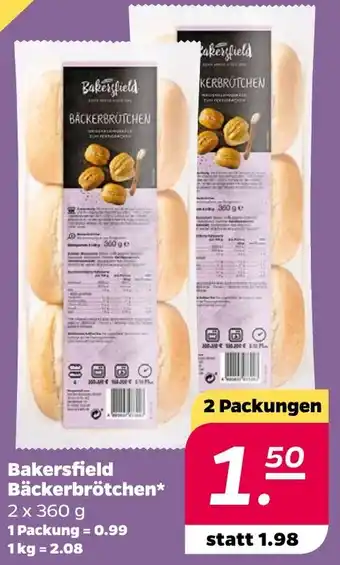 NETTO Bakersfield Bäckerbrötchen Angebot
