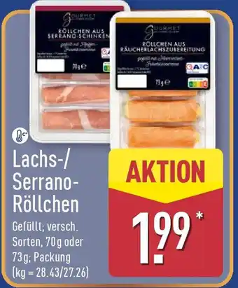 Aldi Nord Lachs-/ Serrano Röllchen Angebot