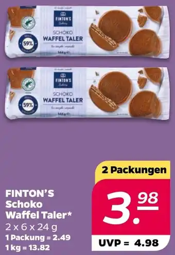 NETTO FINTON'S Schoko Waffel Taler Angebot