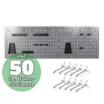 Netto Marken-Discount Lochwand Werkzeugwand mit insgesamt 50 Haken Angebot