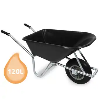 Netto Marken-Discount Gartenschubkarre Schubkarre Bauschubkarre 120 Liter Angebot