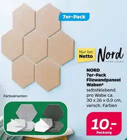 NETTO NORD 7er-Pack Filzwandpaneel Waben Angebot