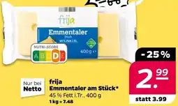 NETTO frija Emmentaler am Stück Angebot