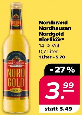 NETTO Nordbrand Nordhausen Nordgold Eierlikör Angebot