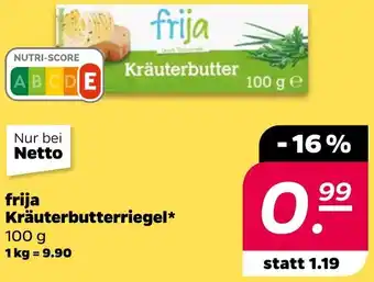 NETTO frija Kräuterbutterriegel Angebot