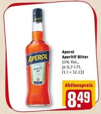 REWE PETZ Aperol Aperitif Bitter 0,7L Angebot