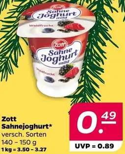 NETTO Zott Sahnejoghurt Angebot
