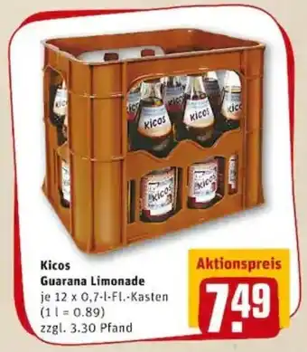 REWE PETZ Kicos Guarana Limonade 12x0,7L Angebot