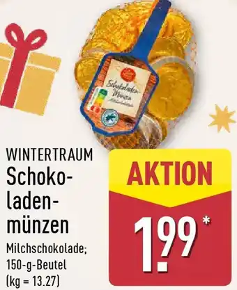 Aldi Nord WINTERTRAUM Schokoladenmünzen Angebot