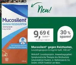 Alliance Healthcare Mucosilent gegen Reizhusten, Levodropropizin 6 mg/ml Saft Angebot