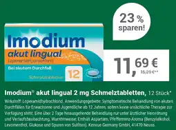Alliance Healthcare Imodium akut lingual 2 mg Schmelztabletten, 12 Stück Angebot
