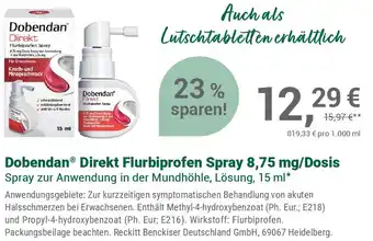 Alliance Healthcare Dobendan Direkt Flurbiprofen Spray 8,75 mg/Dosis Angebot