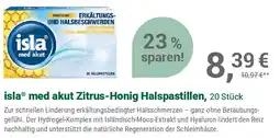 Alliance Healthcare isla med akut Zitrus-Honig Halspastillen Angebot