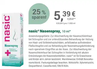 Alliance Healthcare nasic Nasenspray Angebot