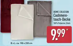 Aldi Nord HOME CREATION Cashmeretouch-Decke Angebot