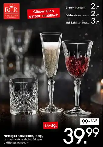 Zurbrüggen RCR Kristallglas-Set MELODIA, 18-tlg. Angebot