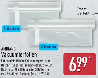Aldi Nord AMBIANO Vakuumierfolien Angebot