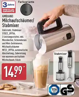 Aldi Nord AMBIANO Milchaufschäumer/ Stabmixer Angebot