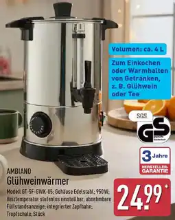 Aldi Nord AMBIANO Glühweinwärmer Angebot