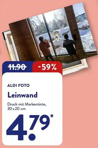 Aldi Nord ALDI FOTO Leinwand Angebot