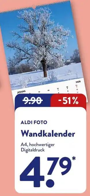 Aldi Nord ALDI FOTO Wandkalender Angebot