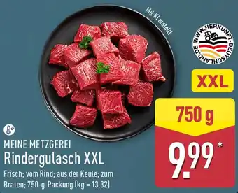 Aldi Nord MEINE METZGEREI Rindergulasch XXL Angebot