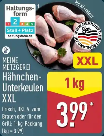 Aldi Nord MEINE METZGEREI Hähnchen Unterkeulen XXL Angebot
