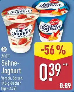 Aldi Nord ZOTT Sahne Joghurt Angebot