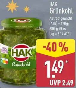 Aldi Nord HAK Grünkohl Angebot