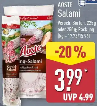 Aldi Nord AOSTE Salami Angebot