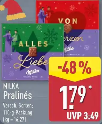 Aldi Nord MILKA Pralinés Angebot