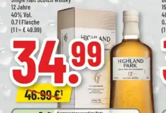 trinkgut Orkney Highland Park Single Malt Scotch Whisky 12 Jahre Angebot