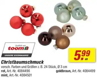 toom Baumarkt Christbaumschmuck Angebot