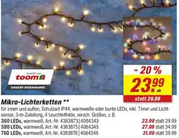 toom Baumarkt Mikro-Lichterketten Angebot
