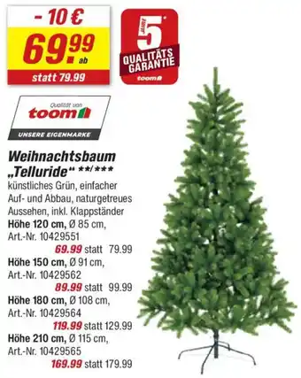 toom Baumarkt Weihnachtsbaum „Telluride" Angebot