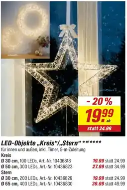 toom Baumarkt LED-Objekte „Kreis“/„Stern" Angebot