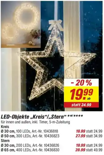 toom Baumarkt LED-Objekte „Kreis“/„Stern" Angebot