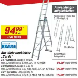 toom Baumarkt KRAUSE Alu-Vielzweckleiter „Corda" Angebot