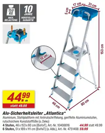 toom Baumarkt Alu-Sicherheitsleiter ,,Atlantica" Angebot