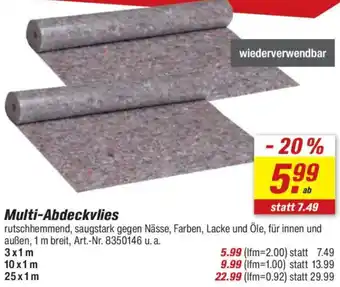 toom Baumarkt Multi-Abdeckvlies Angebot
