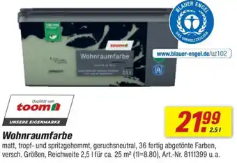 toom Baumarkt Wohnraumfarbe Angebot